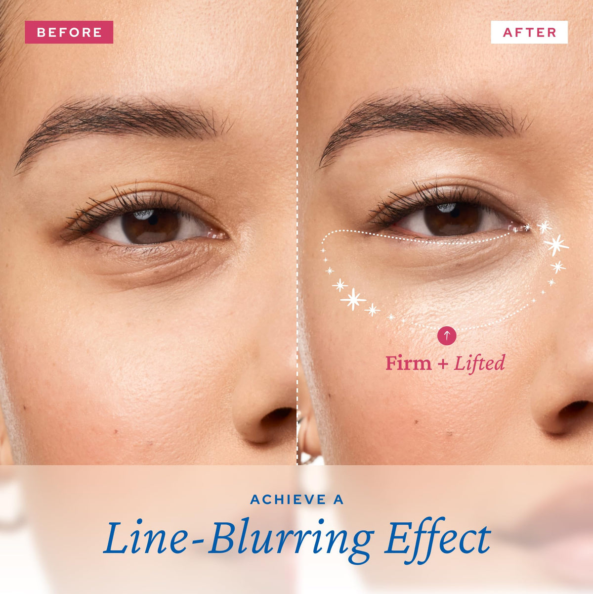 Close up of Belif eye gel texture on skin