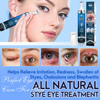 Close up of Penntr stye relief roller serum packaging