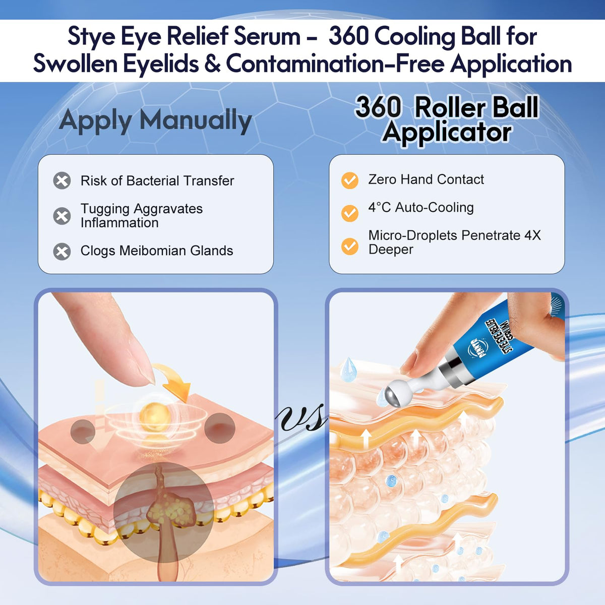 Penntr eye serum ingredients and bottle details