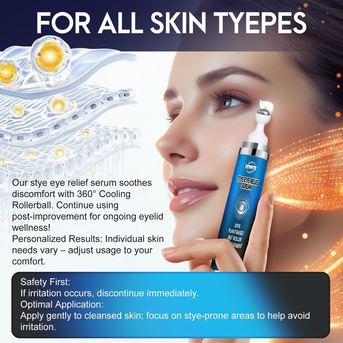 Penntr eye care serum packaging showing natural formula