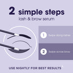 Model showing results of Lumify lash and brow serum