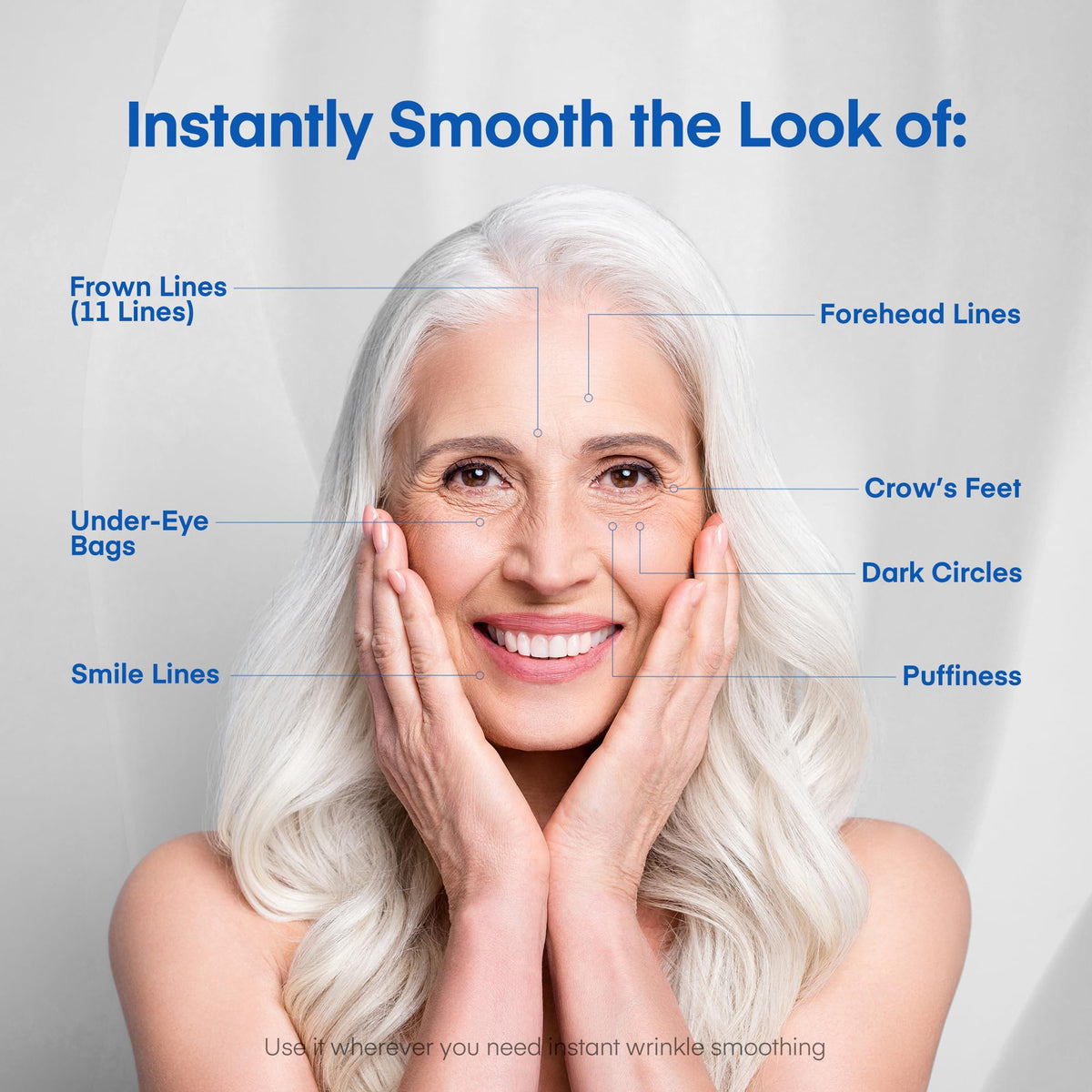 Instant tightening eye serum for fine lines and crow's feet