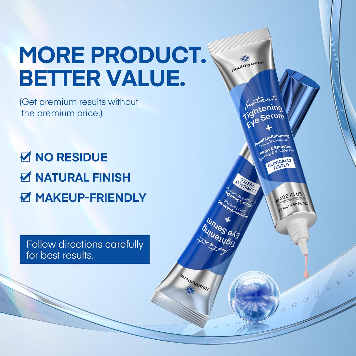Professional skincare product photography of HealthyDerm serum