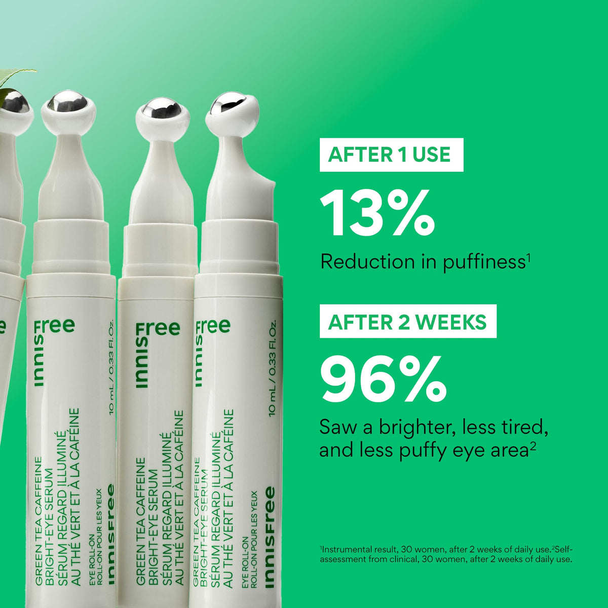 Innisfree Green Tea Caffeine eye serum packaging back view