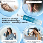 Back view of Dongyu caffeine eye serum with ingredient list