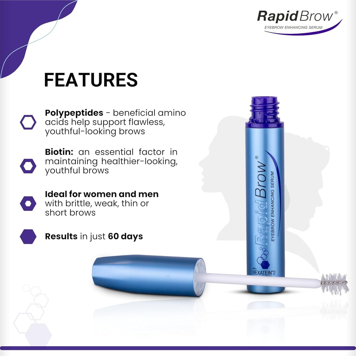 RapidBrow Eyebrow Enhancing Serum packaging box
