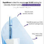 RapidBrow serum ingredients and usage label