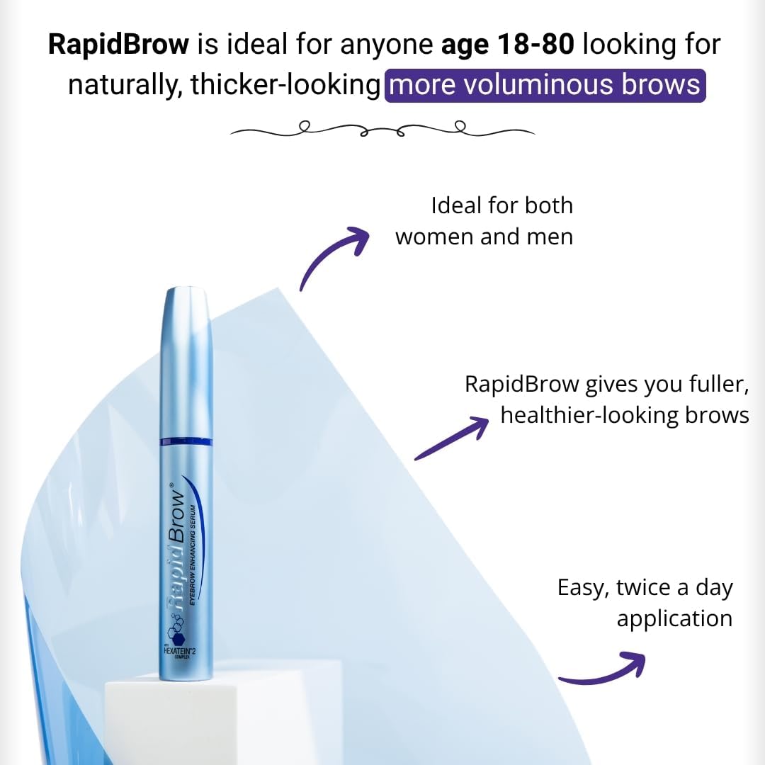 RapidBrow serum ingredients and usage label