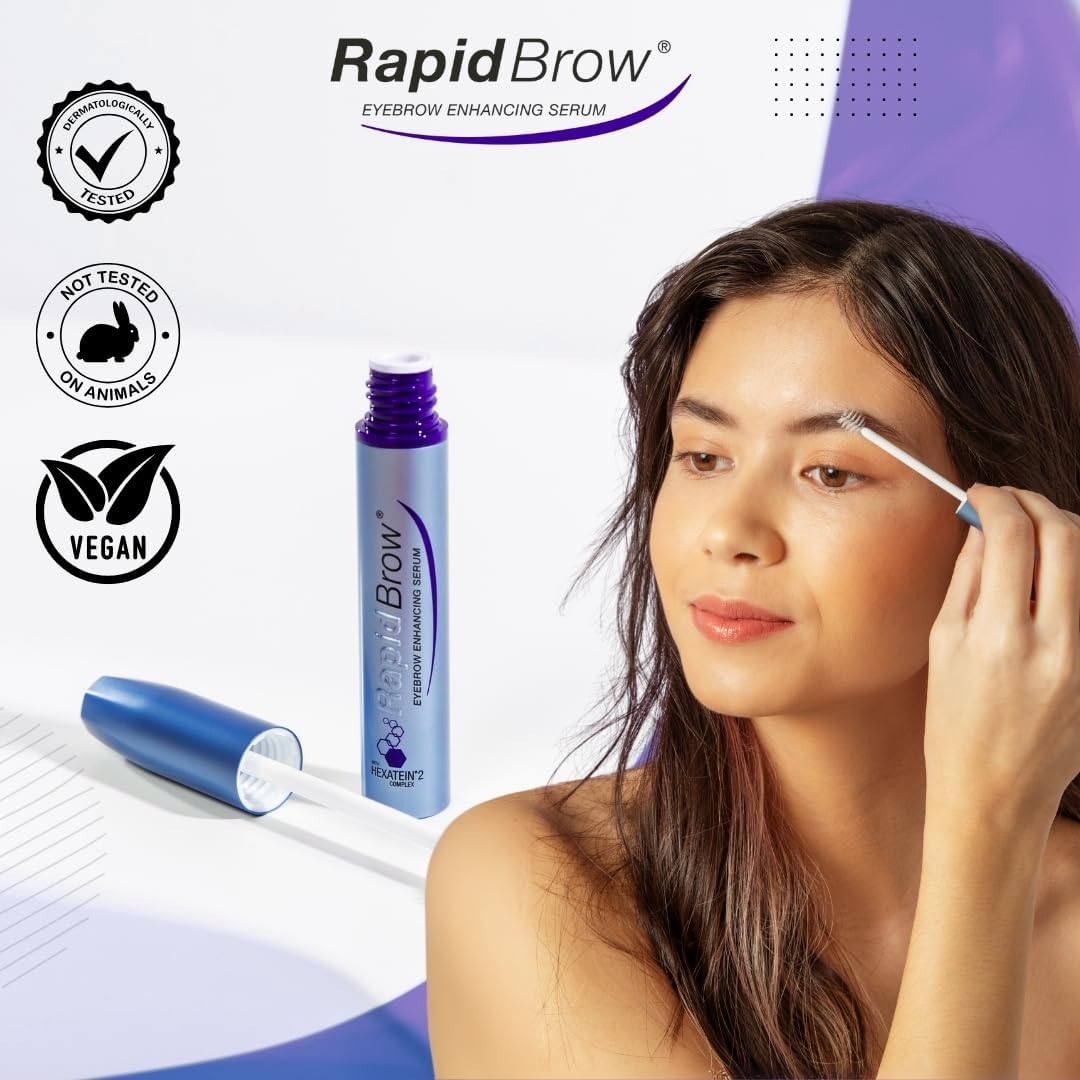 RapidBrow serum bottle with cap removed
