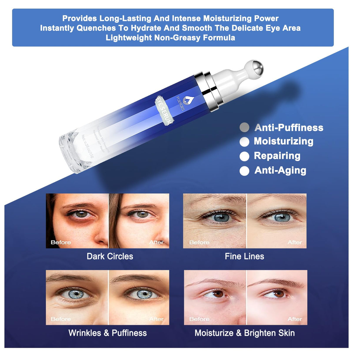 Poeroes eye serum 0.5 fluid ounce container size reference