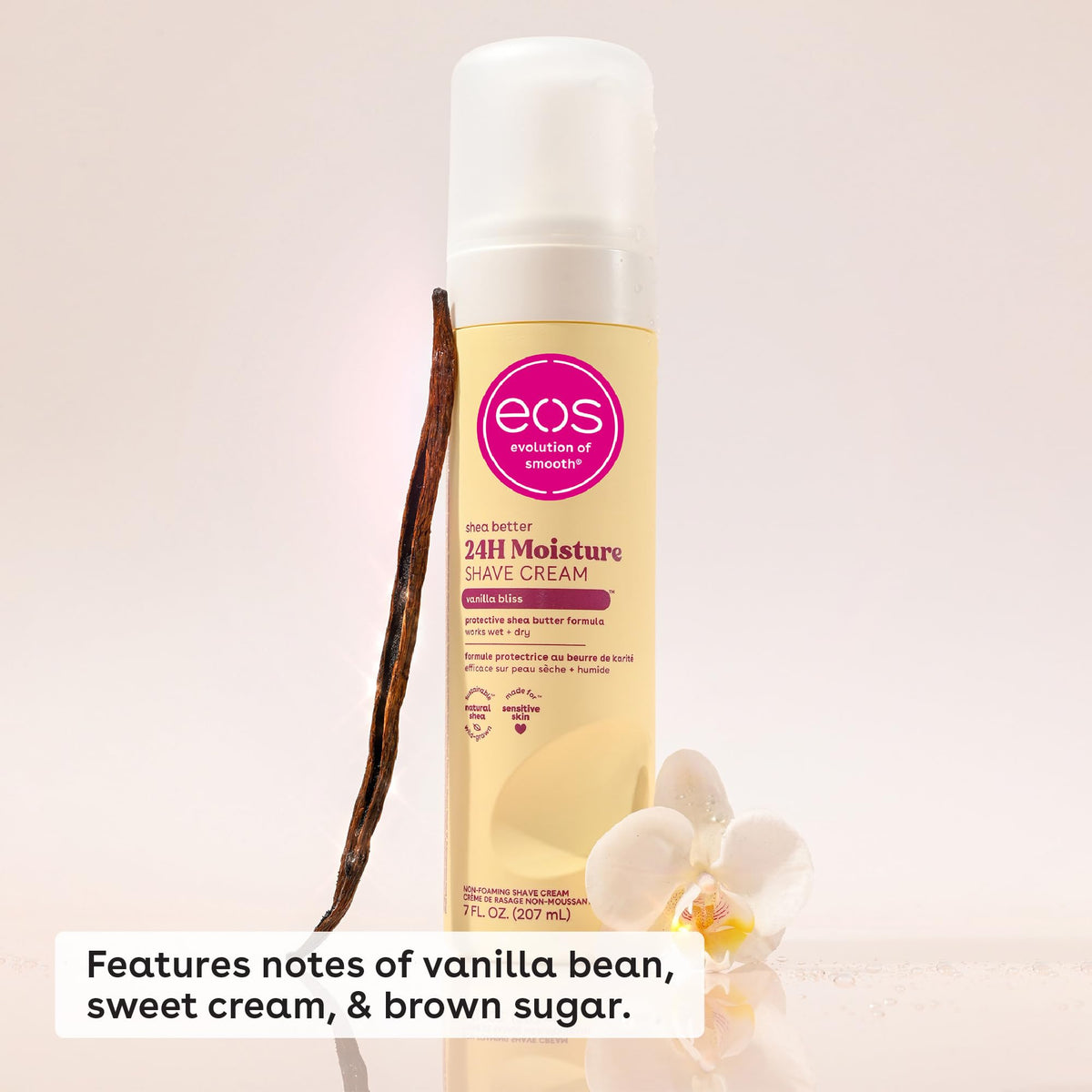 Two pack Eos Vanilla Bliss Shave Cream bottles