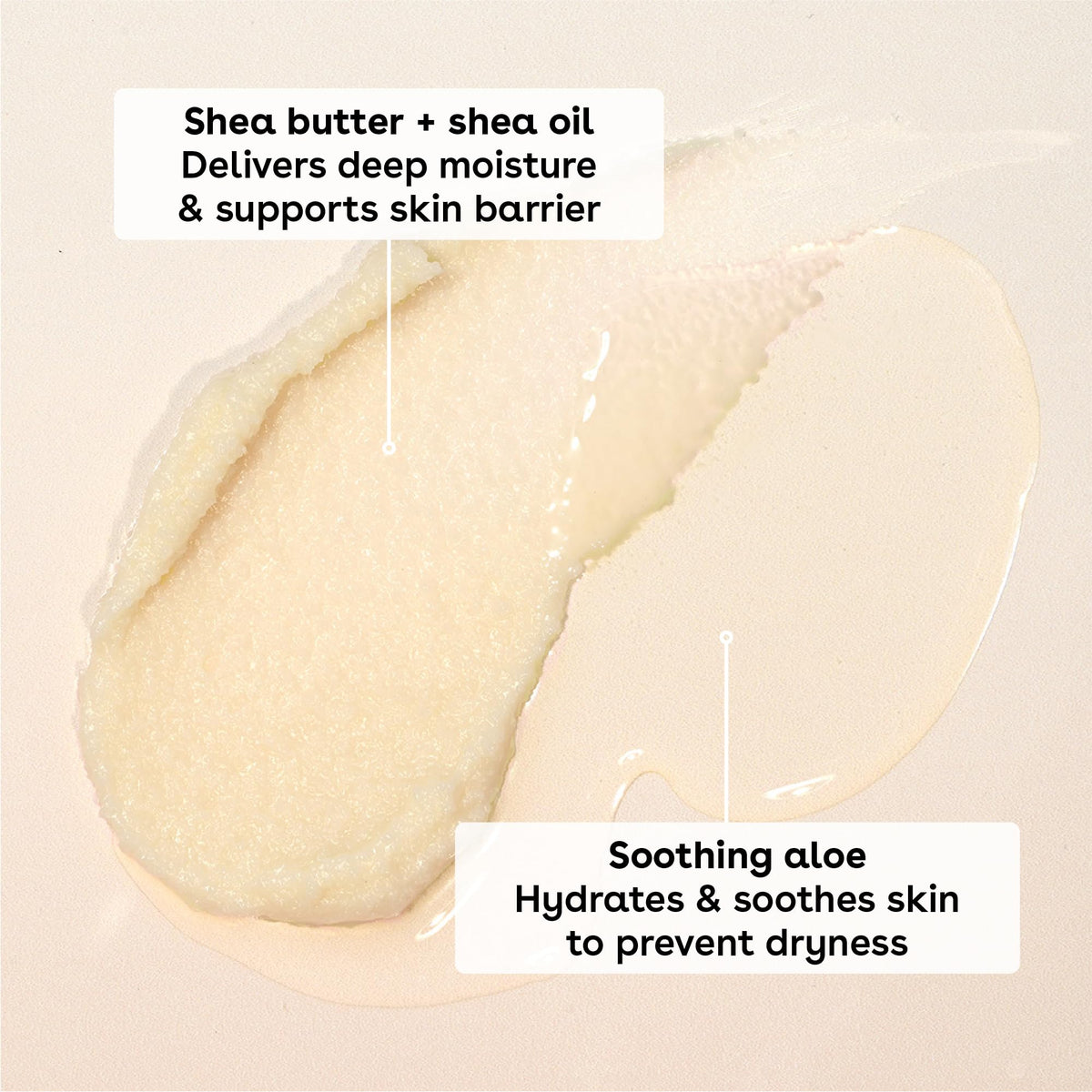 Close up of Eos Vanilla Bliss Shave Cream label