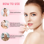 Using Paron hair identifier spray on facial skin