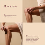 Using Hanni Shave Pillow for waterless leg shaving
