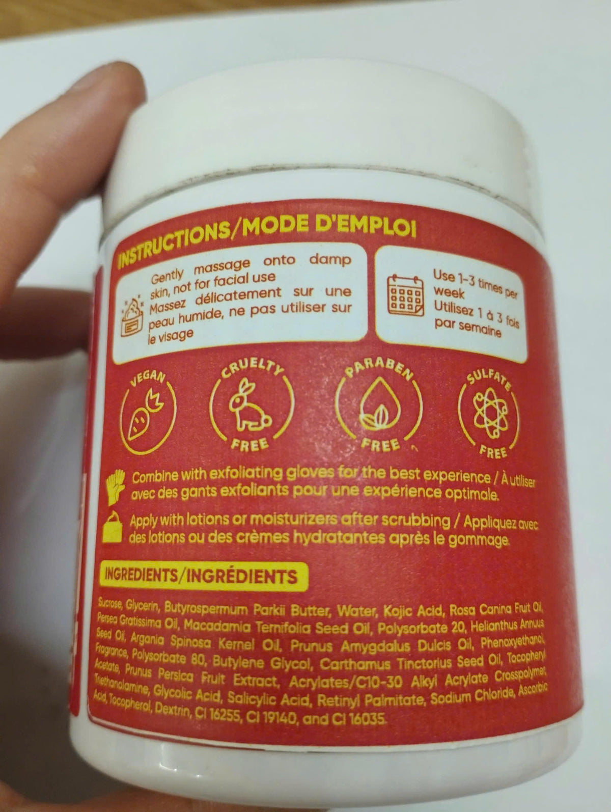 Gently applying Muun bikini area exfoliator to damp skin for ingrown hair prevention