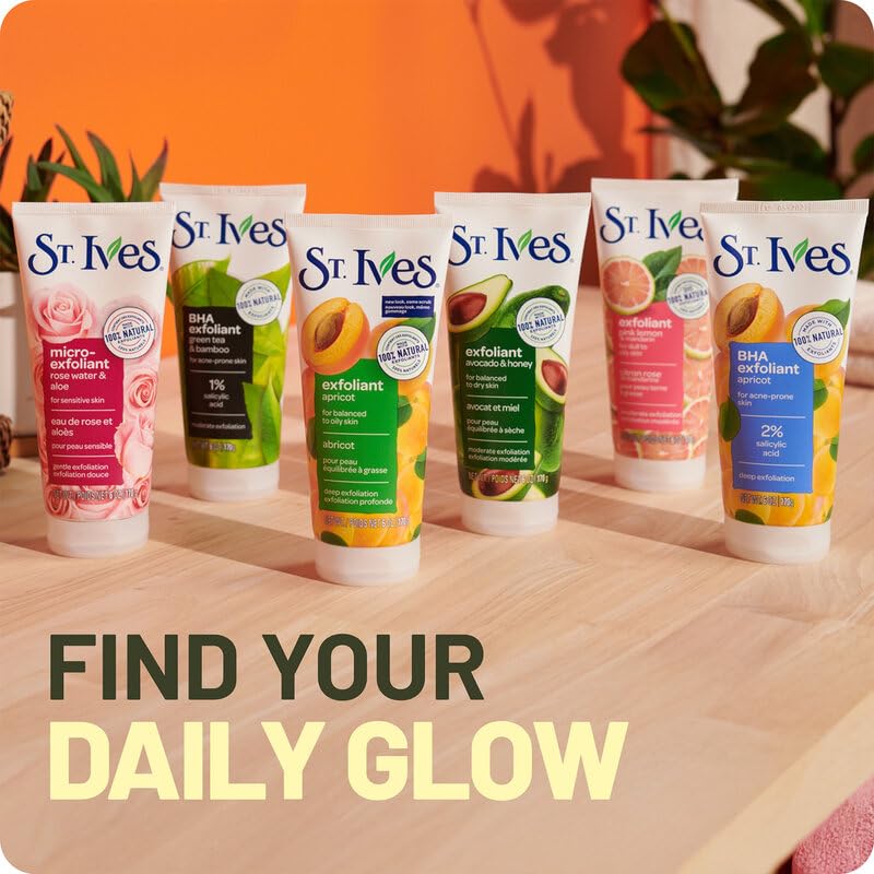 St. Ives face scrub 170 gram container side view