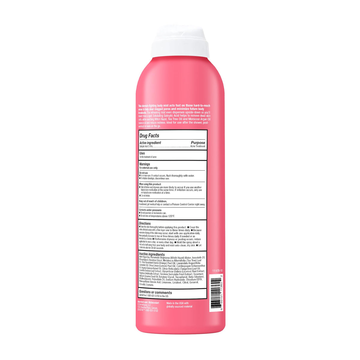 Dermalogica back acne treatment spray showing the three hundred and sixty degree pump nozzle