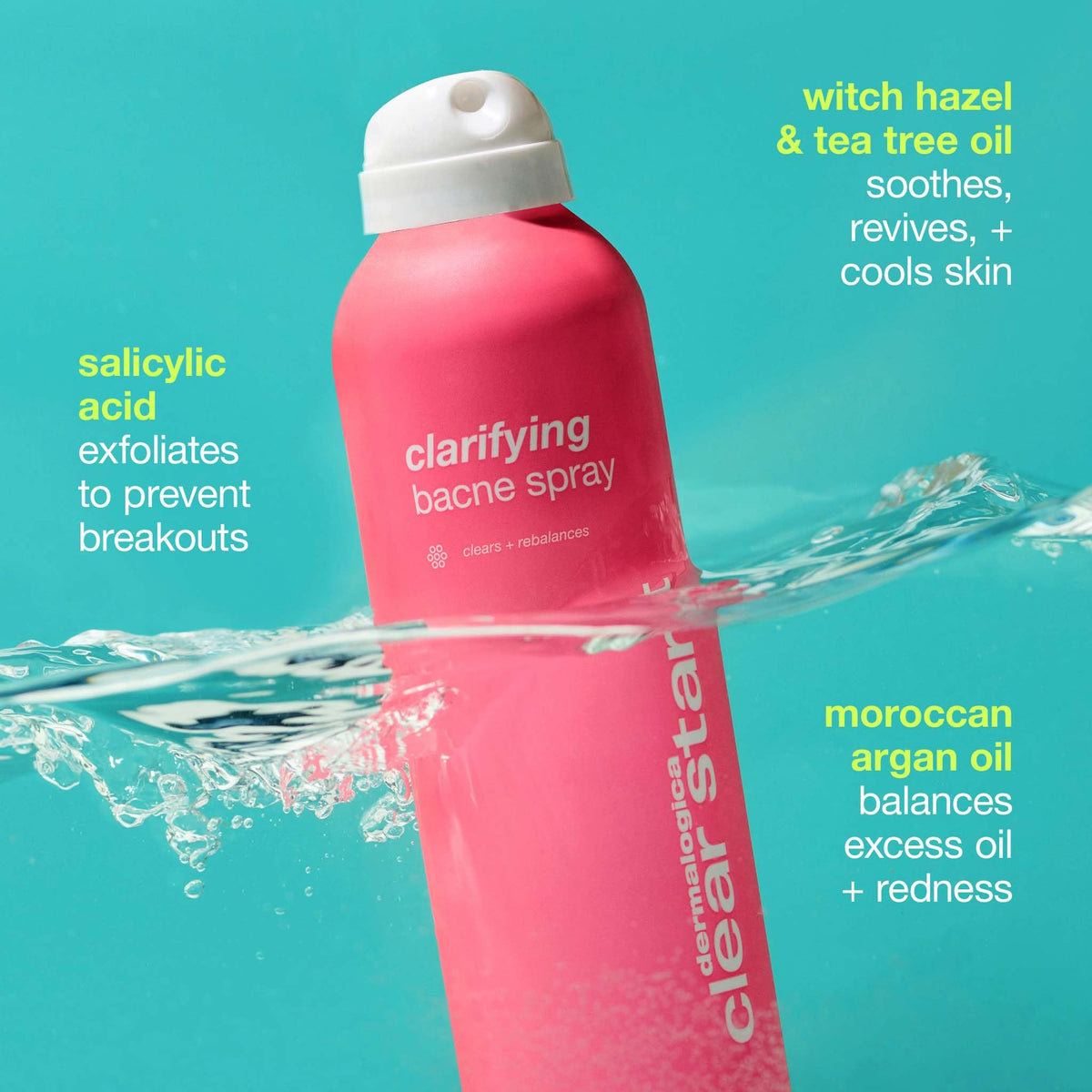 Dermalogica clarifying body breakout treatment spray with salicylic acid packaging details