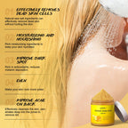 Organic turmeric and Vitamin C skin brightening body scrub cream texture