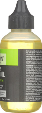 Imported JASON mens daily moisturizing shave oil bottle close up
