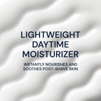 ELEMIS lightweight post shave daytime lotion packaging showing key ingredients