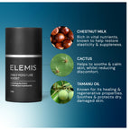 Side view of the ELEMIS daily moisture boost bottle highlighting product details
