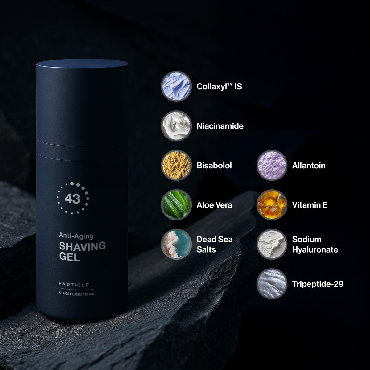 Particle shaving gel texture demonstrating self-foaming action