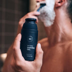 Back view of Particle grooming product with usage instructions