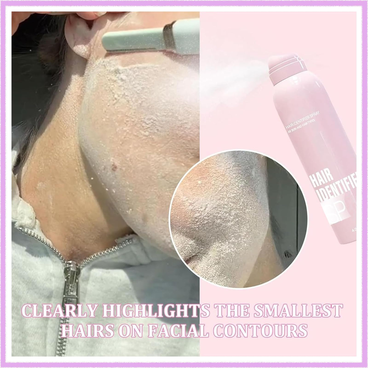 Close up of Veze hair identifier spray 100 milliliters