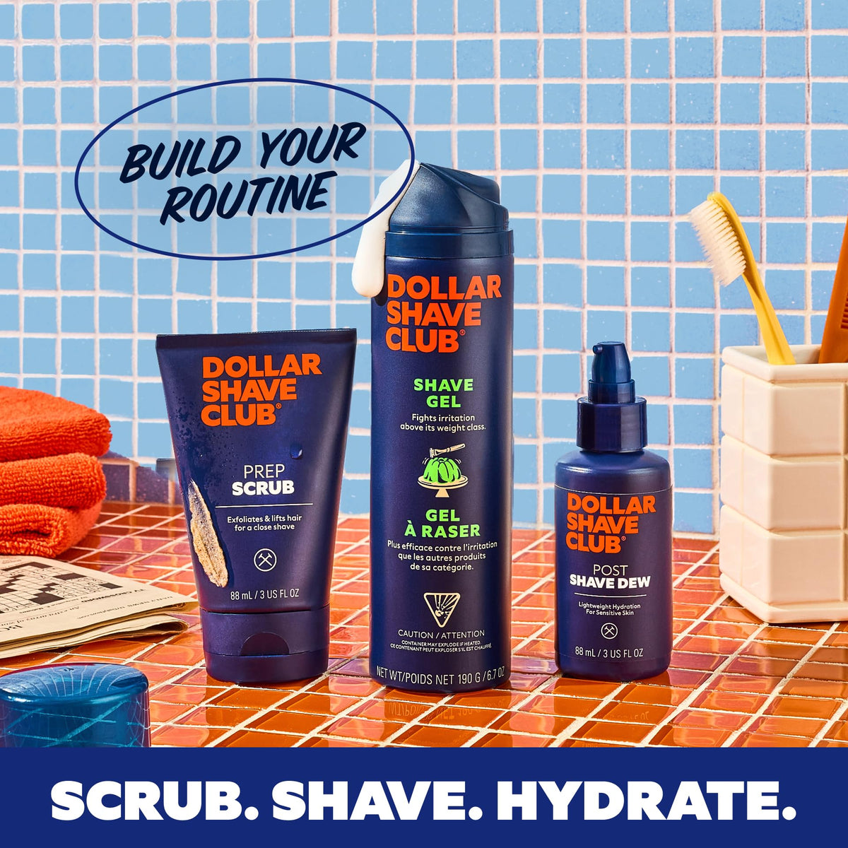 Authentic USA imported Dollar Shave Club grooming products
