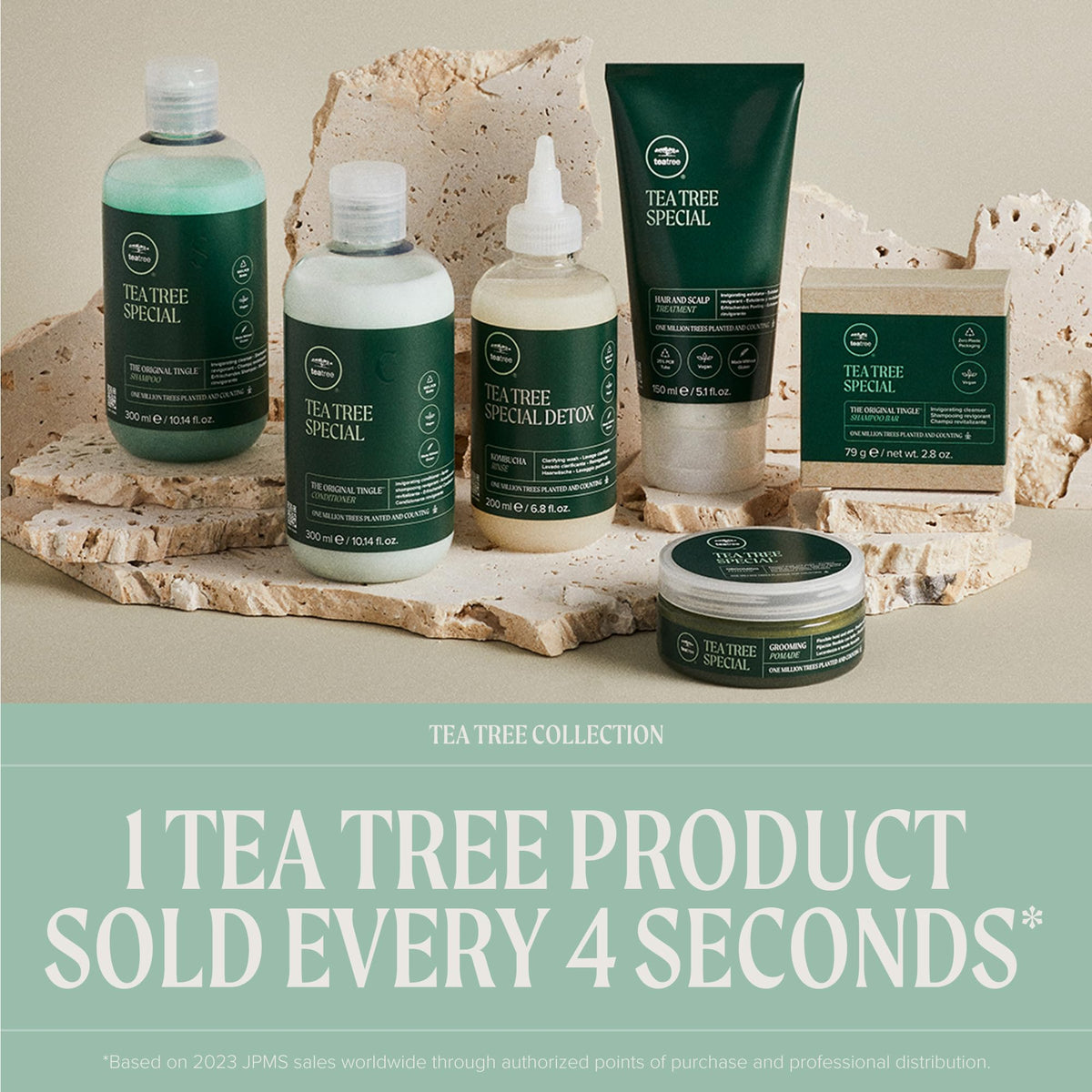 Authentic Tea Tree moisturizing shave gel bottle back view with directions