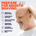 Close up of Freebird sensitive skin shave gel packaging