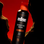 Top view of Edge 7 ounce shaving gel aerosol cans