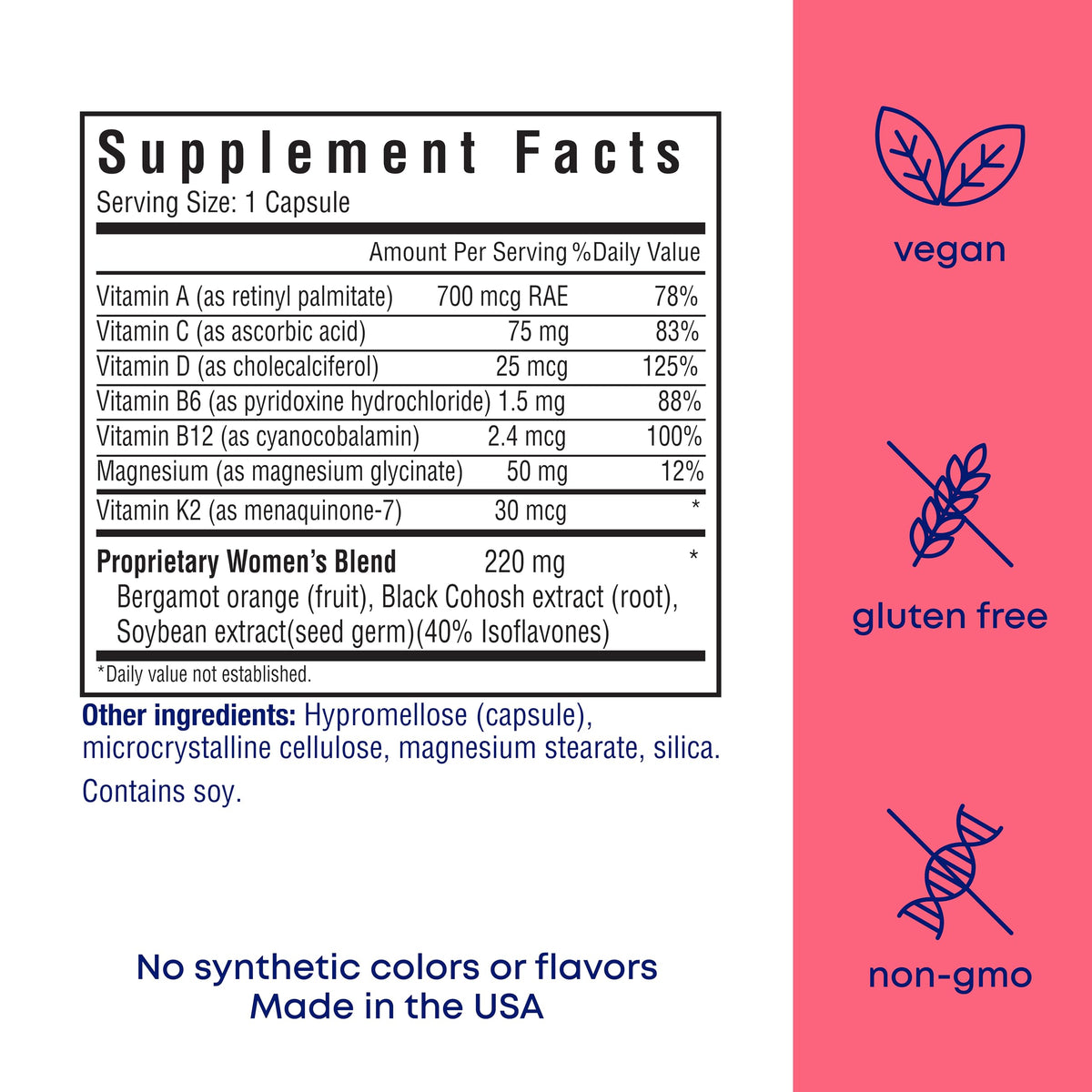 Her Own Menoprim herbal supplement 60 capsules packaging