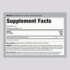 Liquid root extract drops bottle side profile with detailed nutritional ingredient label