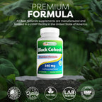Close up of Best Naturals Black Cohosh supplement bottle cap