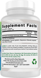 Best Naturals Black Cohosh 540mg capsule bottle back label