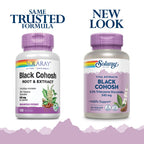 Solaray Black Cohosh 120 count supplement label details