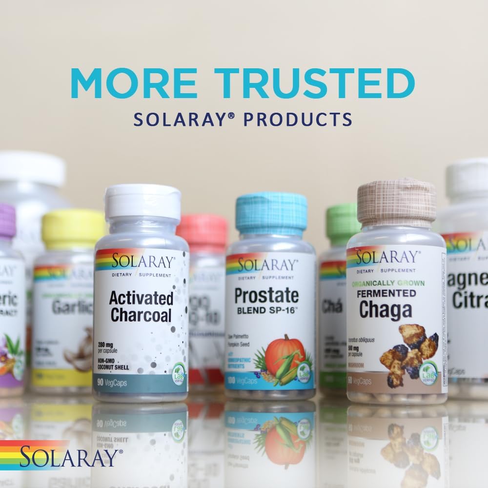 Full product range visualization of Solaray authentic imported herbal capsule bottles