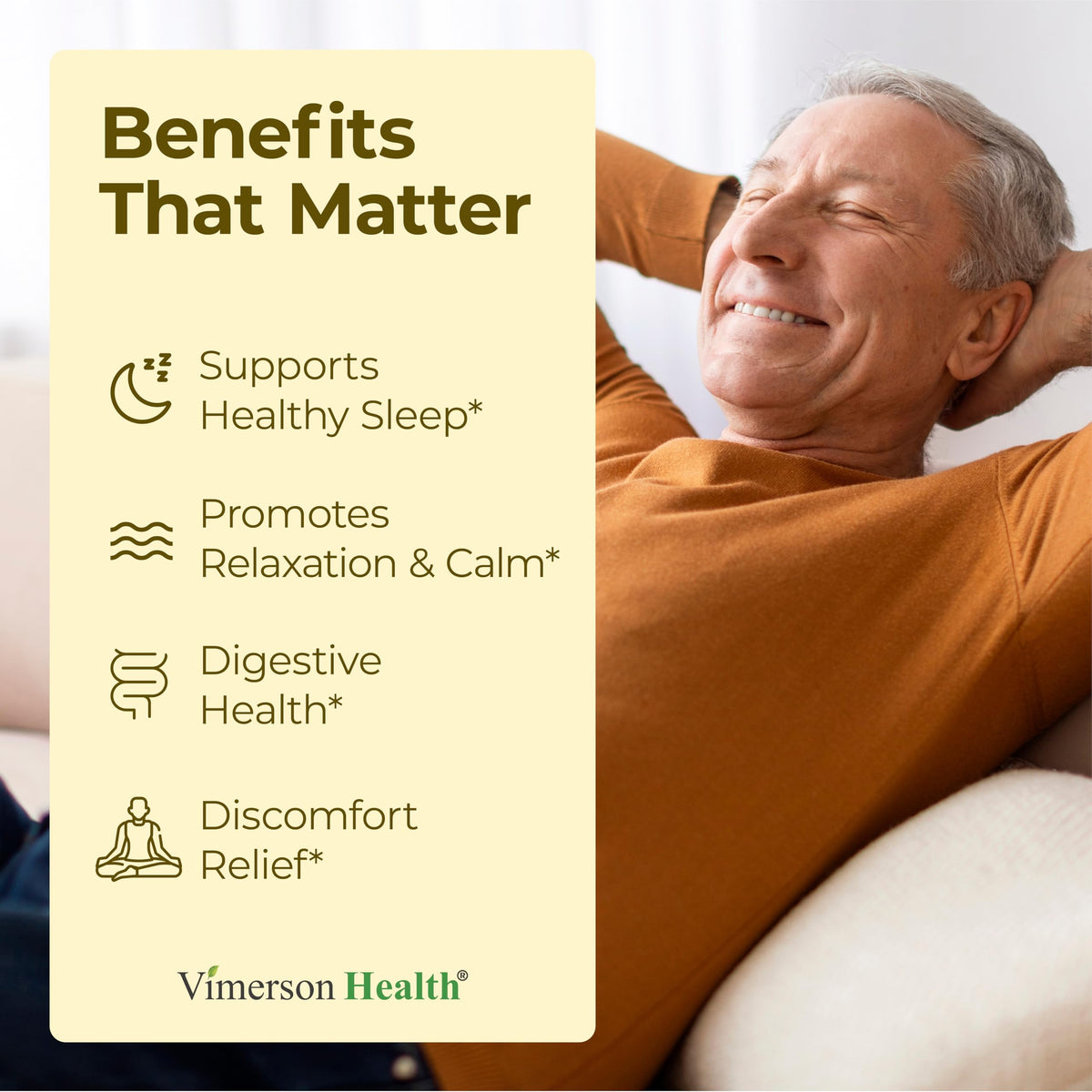 Vimerson Health Turmeric Chamomile supplement label details featuring organic ingredients and BioPerine logo