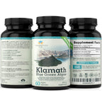 Top view of Teraputics Blue Green Algae dietary supplement bottle