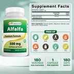 Best Naturals Alfalfa Green Super Food supplement label details