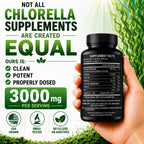 Close up of Herbal Code Labs Chlorella veggie capsules