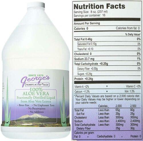 George's Aloe Vera 1 gallon container for digestive health