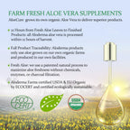 Top view of AloeCure USDA organic aloe vera juice 2 pack