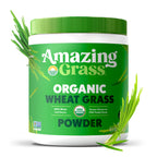 Organic whole leaf green supplement tub showing the certified USDA Organic seal for premium immunity support.