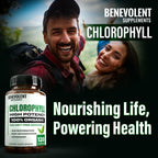 Benevolent Nourishment wellness superfoods chlorophyll capsules packaging for natural antioxidant protection
