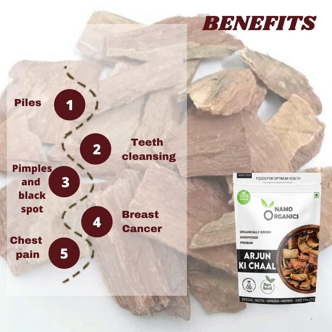 Pure raw organic tree bark powder by Ayurvedix for cardiovascular wellness and cholesterol support.