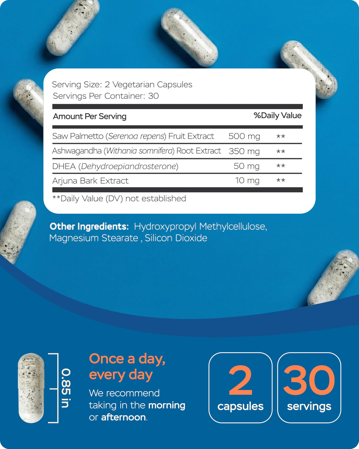 Close-up of the 4Well Products prostate support supplement packaging showing clear text.