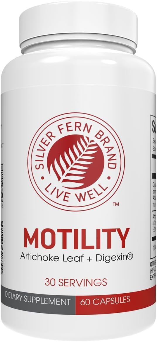 Silver Fern Brand Motility bottle showing official Digexin blend seal for quality assurance